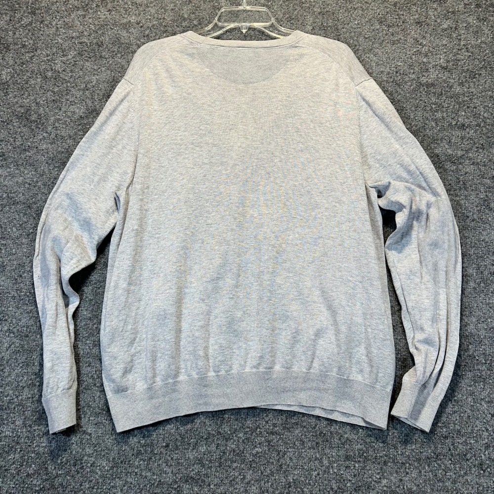 Lacoste Cardigan Sweater Mens XL Gray Classic Preppy V-Neck Button Up - Picture 11 of 13